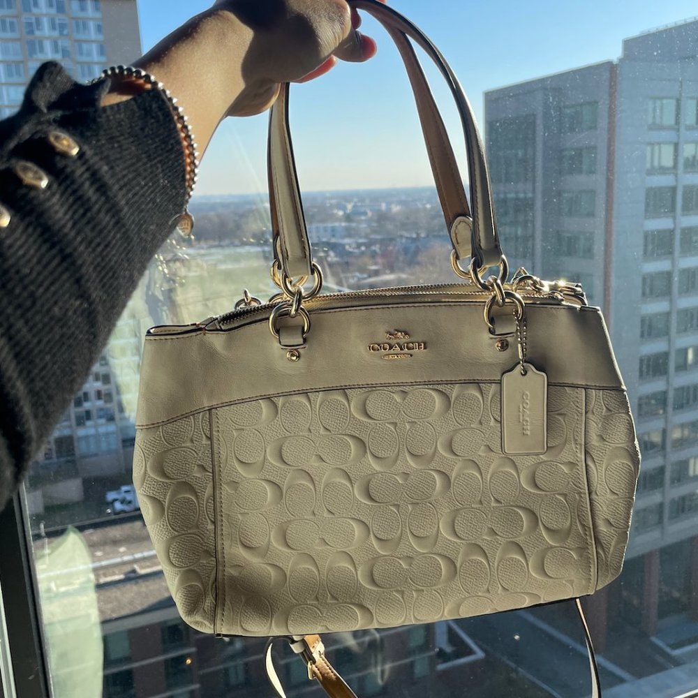 Coach white bag